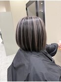 アンブレラ デザインカラー ブリーチ ハイトーン 三宮 ボブ