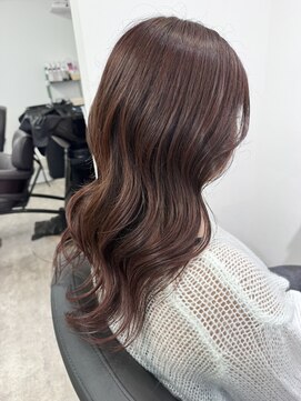 ヘアーサロン ラシア(hair salon Lasia) モカブラウン/ブラウンベージュ/地毛ハイライト/波巻きウェーブ