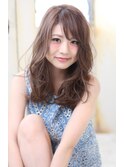 モテ髪ゆるふわミディアム×ラベンダーアッシュ
