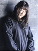 暗透セミロングとジグザグバング