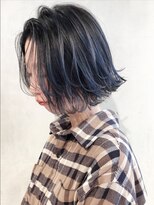 アルバム 新宿(ALBUM SHINJUKU)&nbsp;シルバーアッシュハイグラボブ_ウェーブパーマ_ba269661