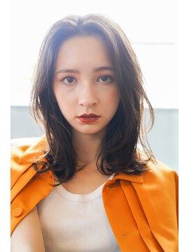 マセナ(Masena) センターパートボブルフ×ヘーゼルベージュ 20代30代 3