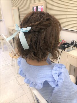 リサ 恵比寿(risa.) 編み込みハーフアップ