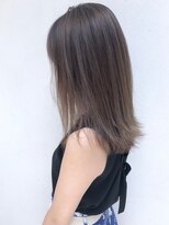 フロート 小阪店(float) グレージュ_マロンベージュ Aラインボブ かきあげ