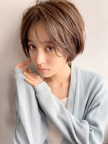 ノラ ギンザ(NORA GINZA)&nbsp;絶壁解消!!丸みショート×シースルーバング　 20代30代40代