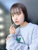 アルバム 銀座(ALBUM GINZA)&nbsp;インナースカイブルー_外ハネボブセクションカラー_68943