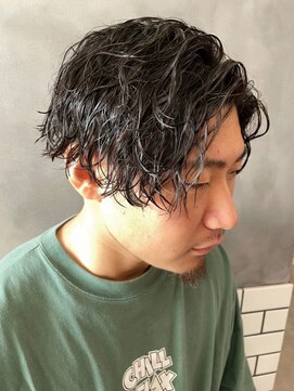 ザ マイル(The mile) メンズカットツイストスパイラルパーマツーブロックショート