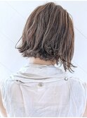大人可愛い小顔ミディ20代30代レイヤーインナーウルフ北千住44