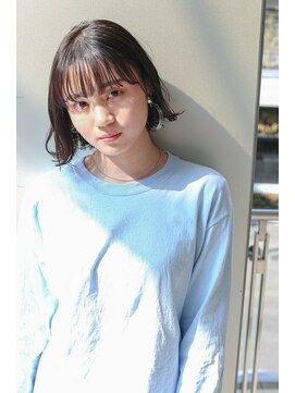 デヴェロペ(Devellope.) 【Devellope.】 切りっぱなしボブ　耳掛けボブ　ナチュラル