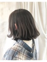 デイジー インデックスヘア 大島店(DAISY index hair) ☆グレージュカラー斜めバングデザインカラーシルキーベージュ