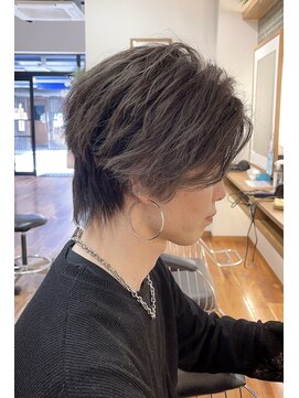 ルーム(Room) メンズウルフ/メンズパーマ/メンズカット/グレージュカラー/眉