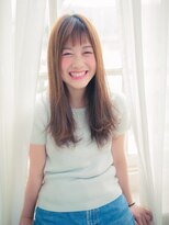 モニカ 横須賀中央店(Monica)&nbsp;デザインカラー/シルキーベージュ/グレージュカラー/斜めバング