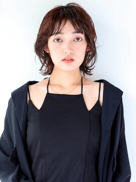 ヘアサロンガリカアオヤマ(hair salon Gallica aoyama) <丸山日向>伸ばしかけも◎ナチュラルくびれミディ/艶感オリーブ