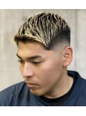 スキンフェード アップスタイル メンズショート バーバー