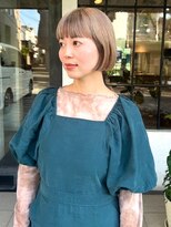 モク 京都北白川店(MOK) 【ハイトーンボブ】顔まわりのインナーで変化を