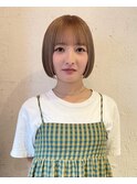黒髪ボブぱっつん前髪ボブミニボブ切りっぱなしボブ