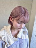 ブリーチで叶う透明感♪淡めピンクベージュ