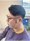 大人ショート刈り上げ黒髪短髪フェード40代50代