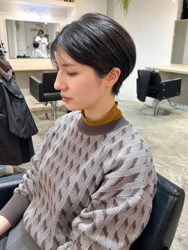 レトン 銀座(leton) ショートボブ/丸みショート/黒髪/イメチェン/骨格矯正カット