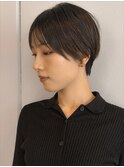 20代30代40代小顔ハンサムショートグレージュハイライト