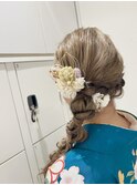 卒業式袴着付け　ヘアセット