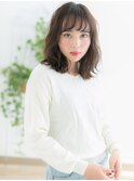 【浅草美容院HANARE】くすみベージュ☆大人ウェーブミディアムb
