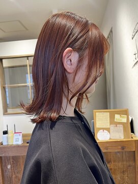 メルト 吉祥寺(melt) こなれミディブリーチ無しダブルカラー吉祥寺似合わせオレンジ