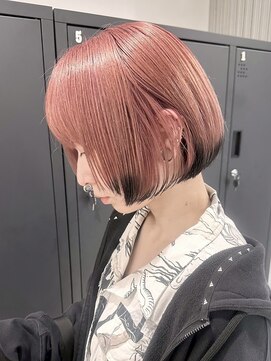 リムレスバイサンク 万代 新潟駅(LIMLESS by cinq) タッセルボブ切りっぱなしボブペールピンクベージュブラウン韓国