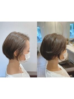 【名谷】40代・50代からの白髪を活かすデザインが人気♪ダメージを最小限におしゃれも楽しめる◎