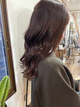 ホワイト(WHITE HAIR@NICOLA) 柔らかいピンクブラウン