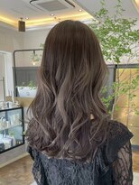 ヘアーアイスカルテット(HAIR ICI QUARTET)&nbsp;透明感ショコラグレージュ◎ブリーチなし暗髪ウェーブ巻き髪