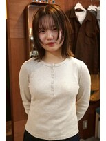 チャプター 問屋町(chapter)&nbsp;顔まわりレイヤーカットウルフボブ髪質改善ミルクティーブラウン