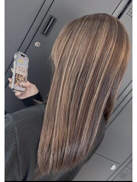 テット 福島店(tet) ロングハイライト ベージュ