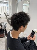 スパイキーショート×ツイストスパイラルパーマ