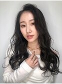 無造作かきあげロング【40代イルミナカラー/縮毛矯正/髪質改善】