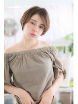 シンプルかわいい◎斜めバングエアリーボブ