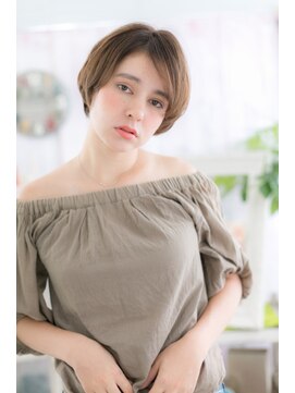 ミック 日暮里店(miq) シンプルかわいい◎斜めバングエアリーボブ