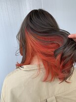 ヘアスタジオニコ(hair studio nico...) インナーカラー オレンジ