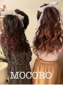 ハーフアップポニー