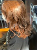 『 インナーカラー☆温かみオレンジ　アクセントに☆ 』
