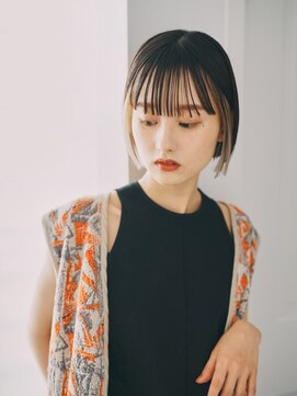 リィベ(Liibe) #ワイドバング#インナーカラー#切りっぱなしボブ