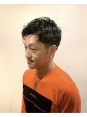 セット楽々スパイラルツーブロ刈り上げアップバング