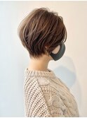 ◇大人可愛い20代30代40代50代前下がりショートボブ丸みショート