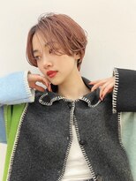 ホスタ 大阪梅田店(fosta)&nbsp;ベージュインナーカラーショートボブレイヤーミディアム前髪