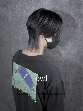 アウル 心斎橋(owl) センターパートウルフ×ジェンダーレス×ニュアンスパーマ