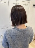 切りっぱなしボブエアリーロングピンクブラウン美髪藤沢
