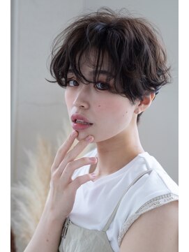 ヘアーメイクパウダー 天王寺寺田町店(Hair make powder) 大人可愛い20代30代小顔丸みショートマッシュ