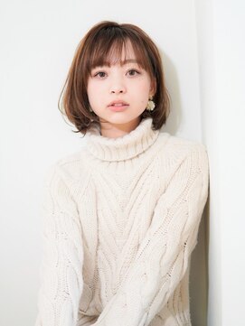 グリッター 仙台中央店(GRITTERs) 大人可愛いシンプル抜け感ボブ 丸みボブ 大人ボブ