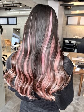 エインアンリー 明治神宮前(AIN.ANLY.) ◯アクセントカラーインナーカラーピンクアンブレカラー大人女子