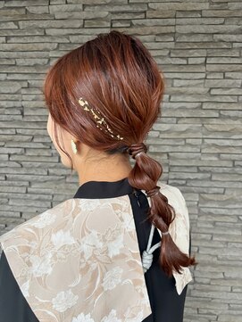 ハイバレーヘアーメゾン(HIGH VALLEY HAIRMAISON) お呼ばれヘアセットローポニーヘアアレンジ岡山南中央町